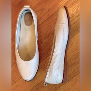 White Flat Comfy Leather Women’s Loafer Shoe